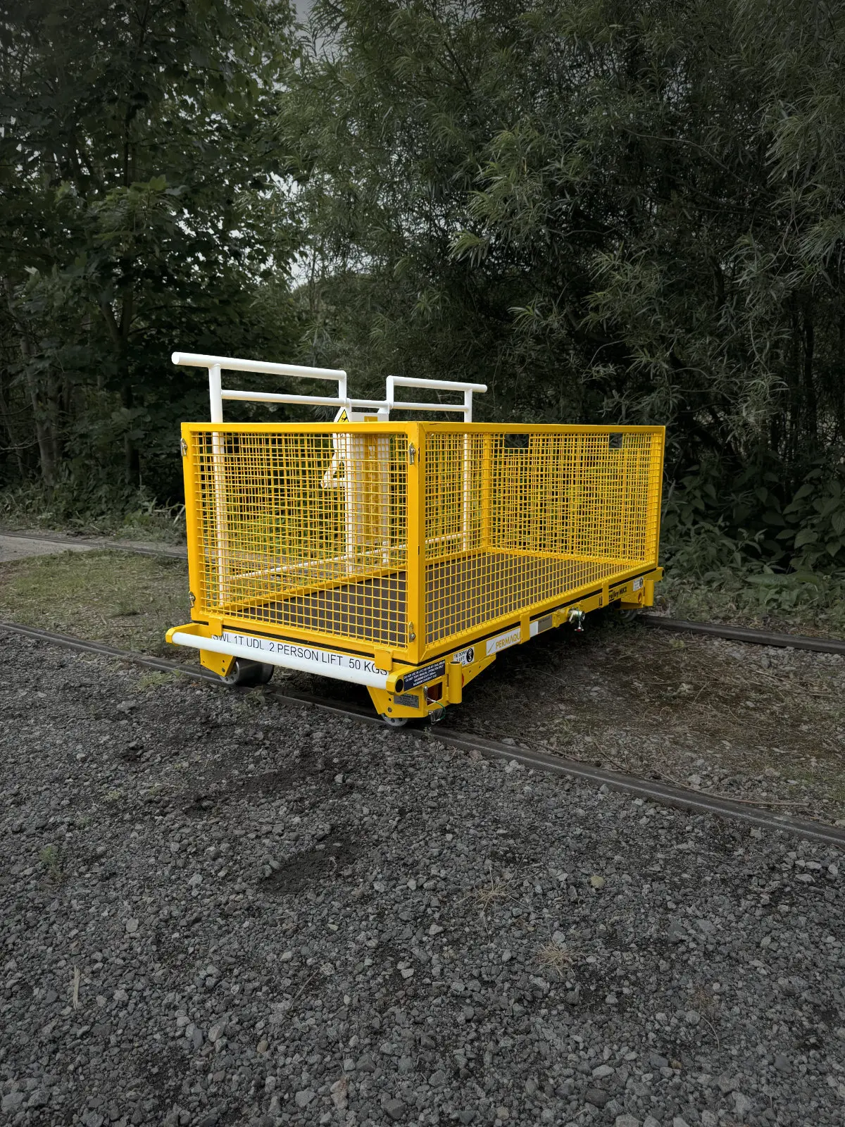 Permaquip Link Trolley Mk2 fitted with high mesh sides