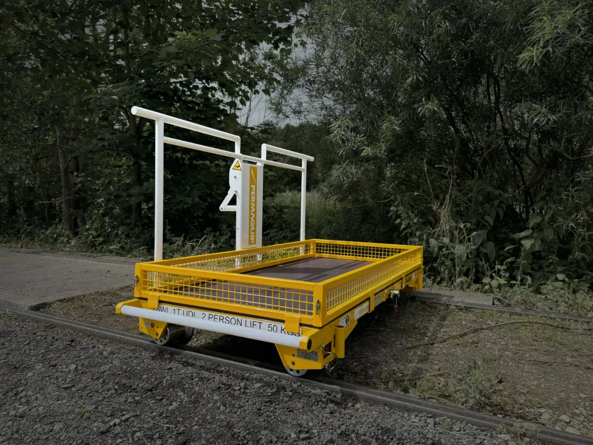 Permaquip Link Trolley Mk2 fitted with low mesh sides